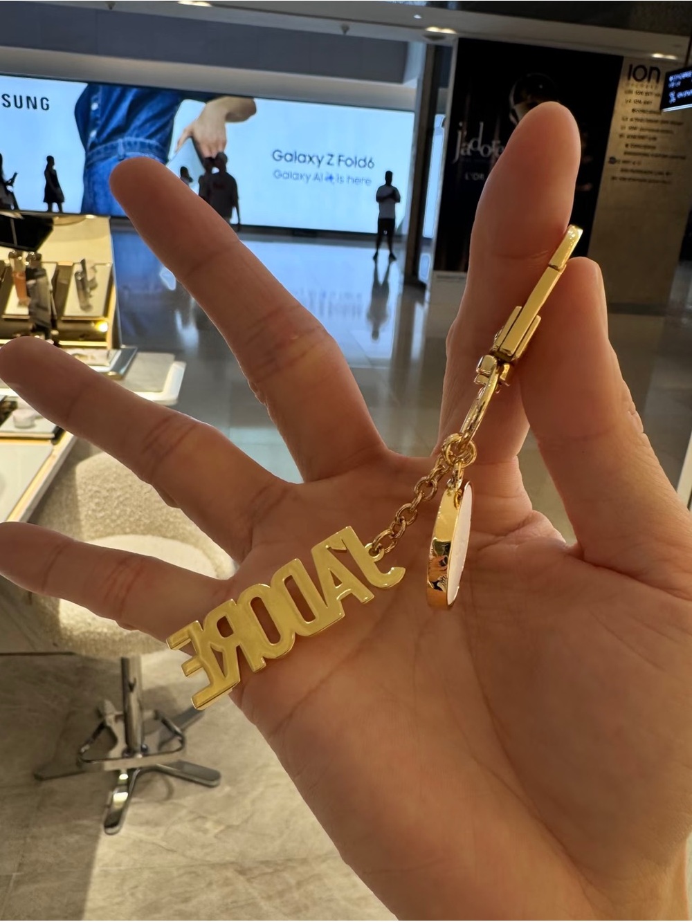 Dior J'Adore Logo Keychain Charm - Picture 4 of 4